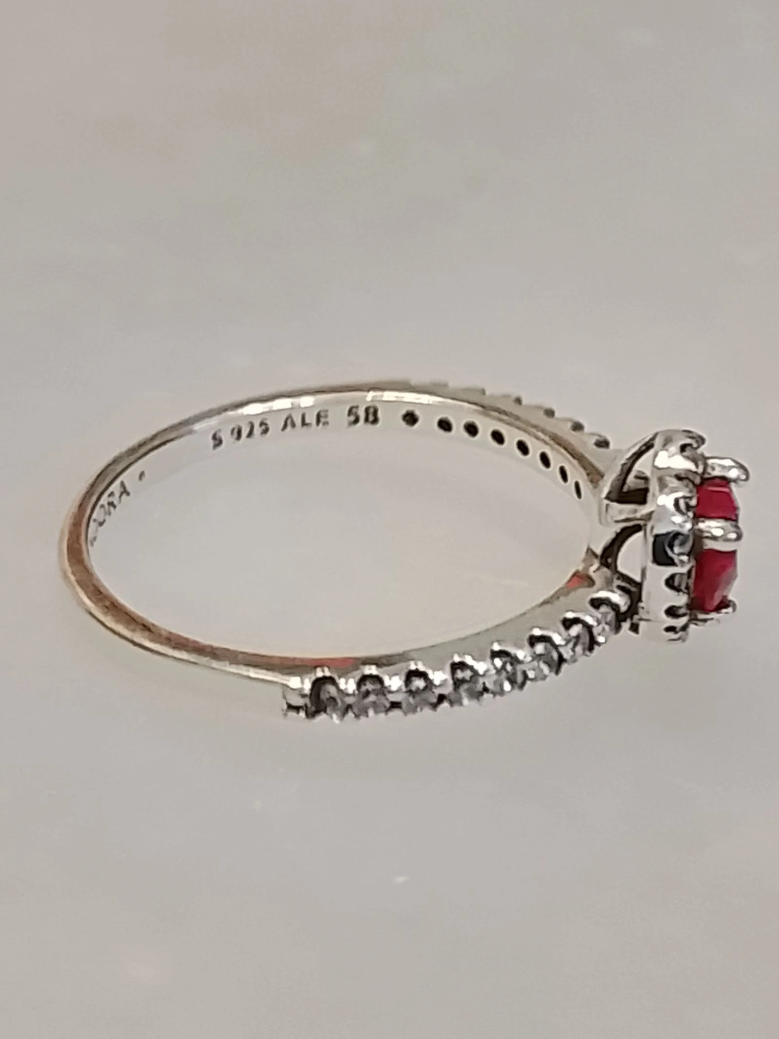 Anel Pandora Ale s925 prata e zircônias tamanho 56 18mm – photo 2